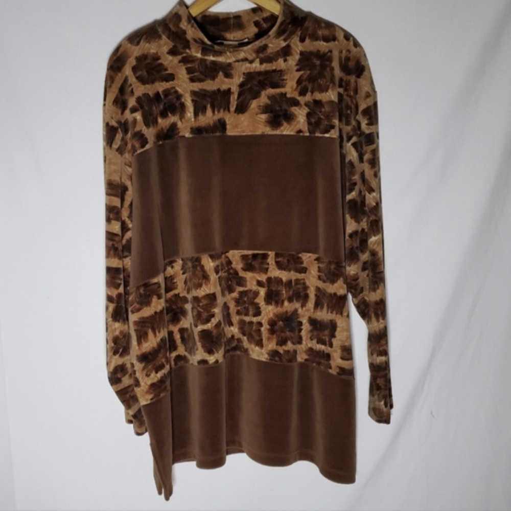 Vintage‎ Brown Thick Striped Sweater XXL